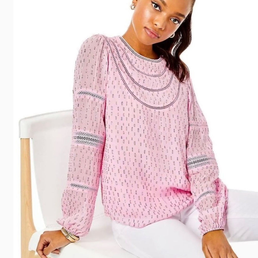 Lilly pulitzer briley top. Calla Lilly pink. Size small. Brand new.